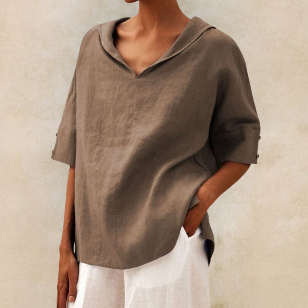Lena | Women's V-Neck Casual Shirt for Effortless Style