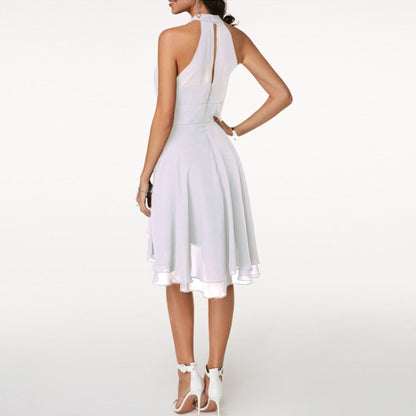 Lyra | Halter Neck Dress Layered Skirt