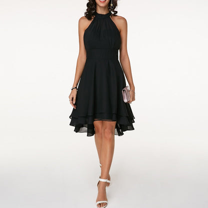 Lyra | Halter Neck Dress Layered Skirt