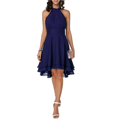 Lyra | Halter Neck Dress Layered Skirt