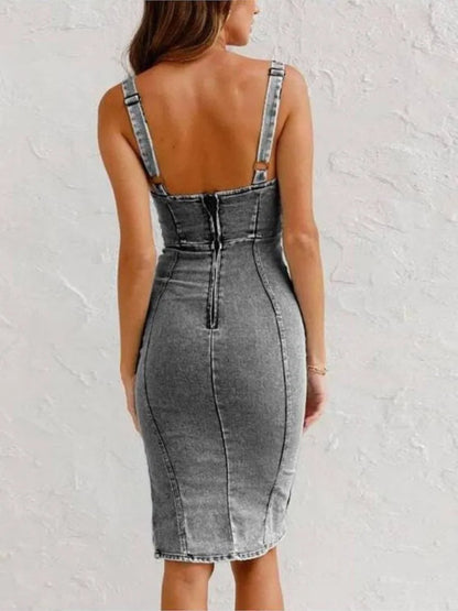 Nevaeh | Denim Dress with Adjustable Straps