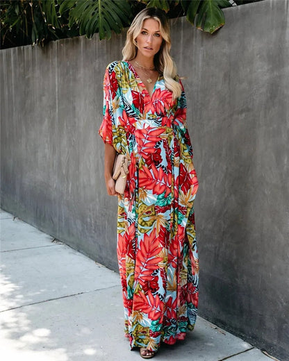 Jade | Women's Wrap Boho Flowy Draped Beach Cover Up Evening