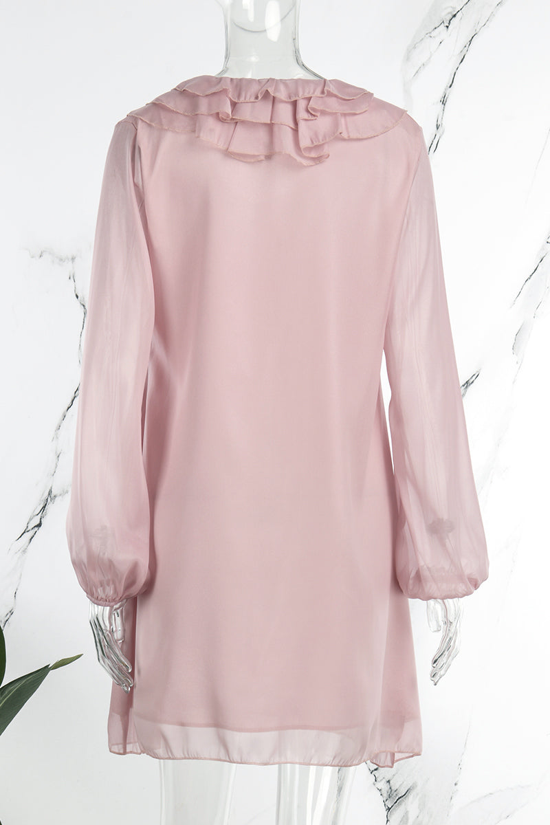 Mira | Knee Length Flowy Dress V-Neck