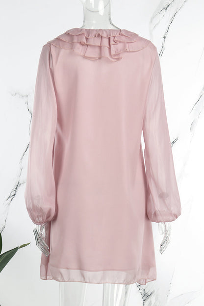 Mira | Knee Length Flowy Dress V-Neck