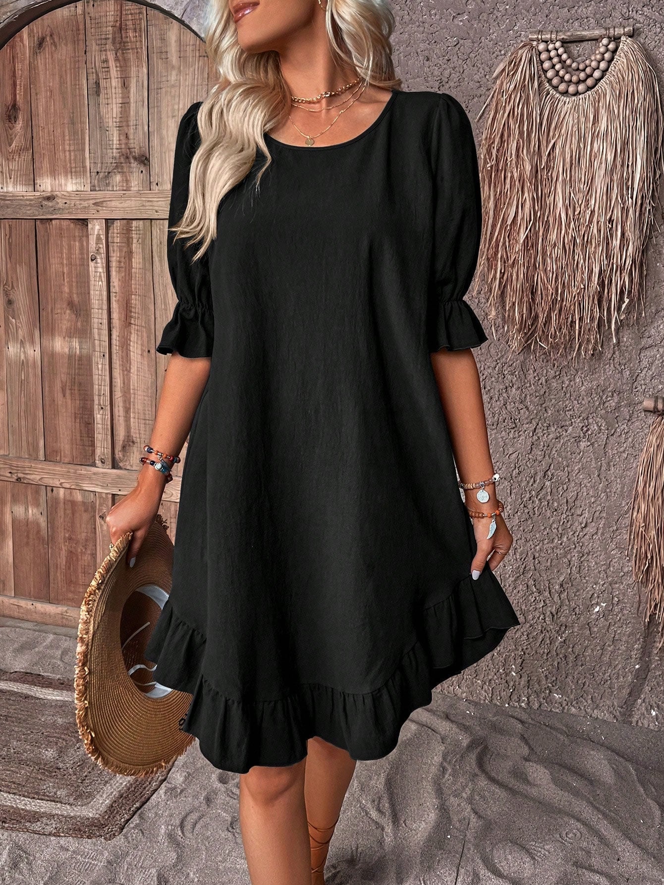 Morgan | Women's Ruffle A-Line Mini Dress