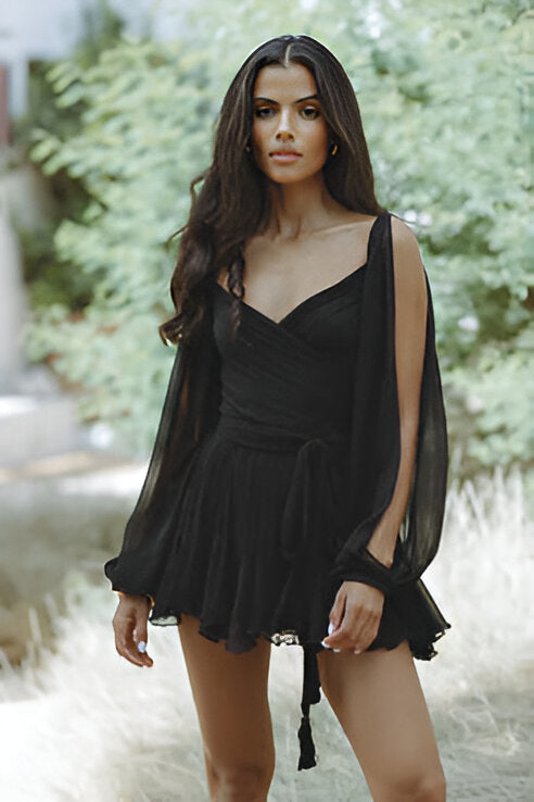 Piper | Women's V-Neck Wrap Mini Dress