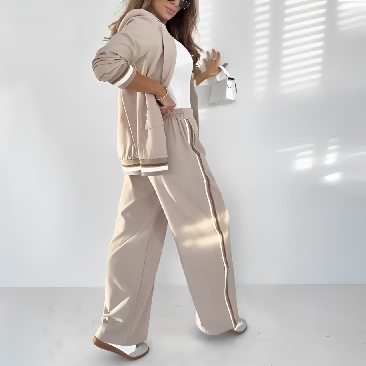 Women’s Lounge Set | Blazer Jacket & Wide Leg Pants