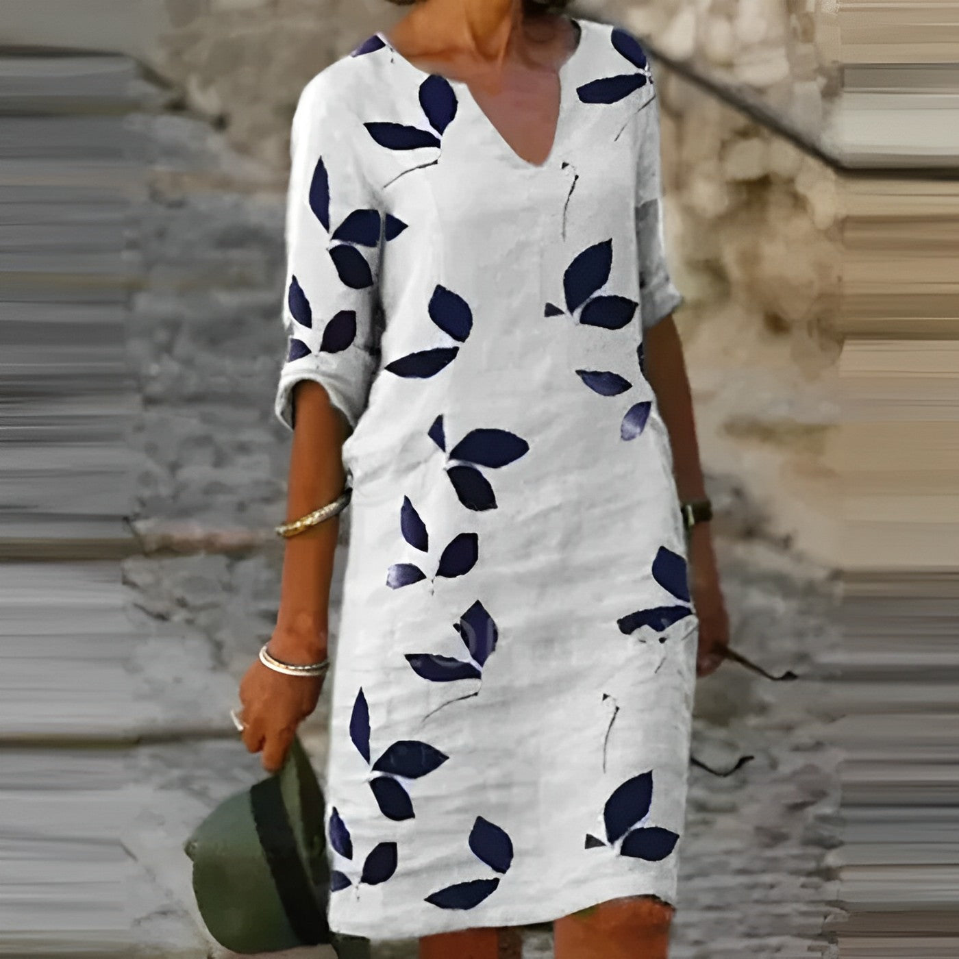 Tabitha | Women's V-Neck A-Line Midi Dress