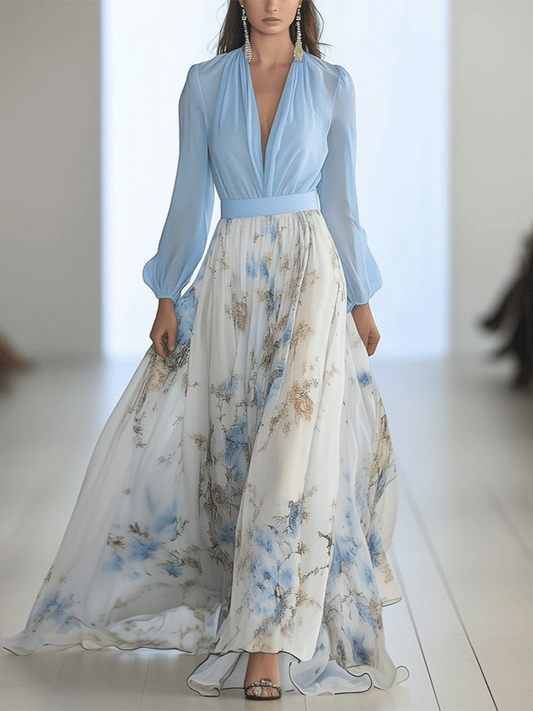Tess | Long Floral Print Dress