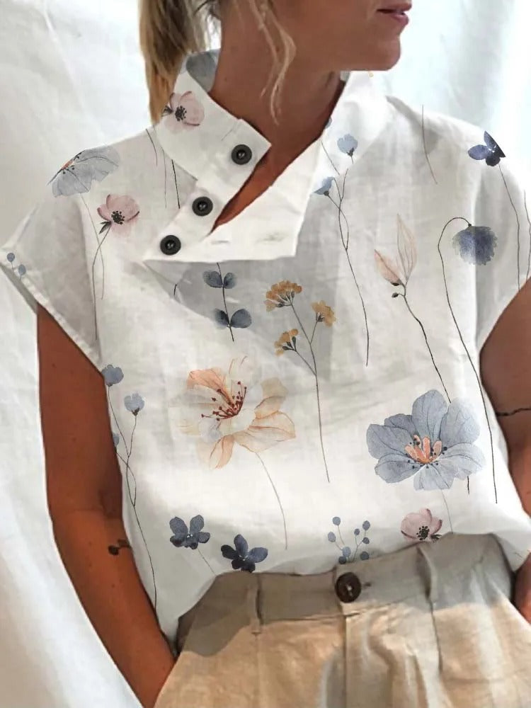 Anna - Top with Cozy Print