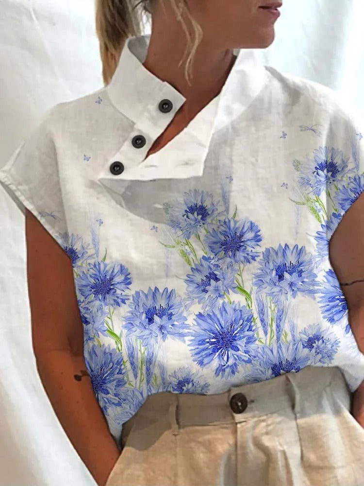Anna - Top with Cozy Print