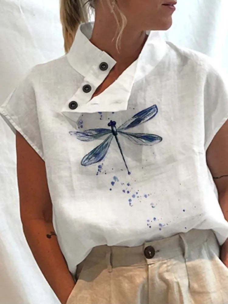 Anna - Top with Cozy Print