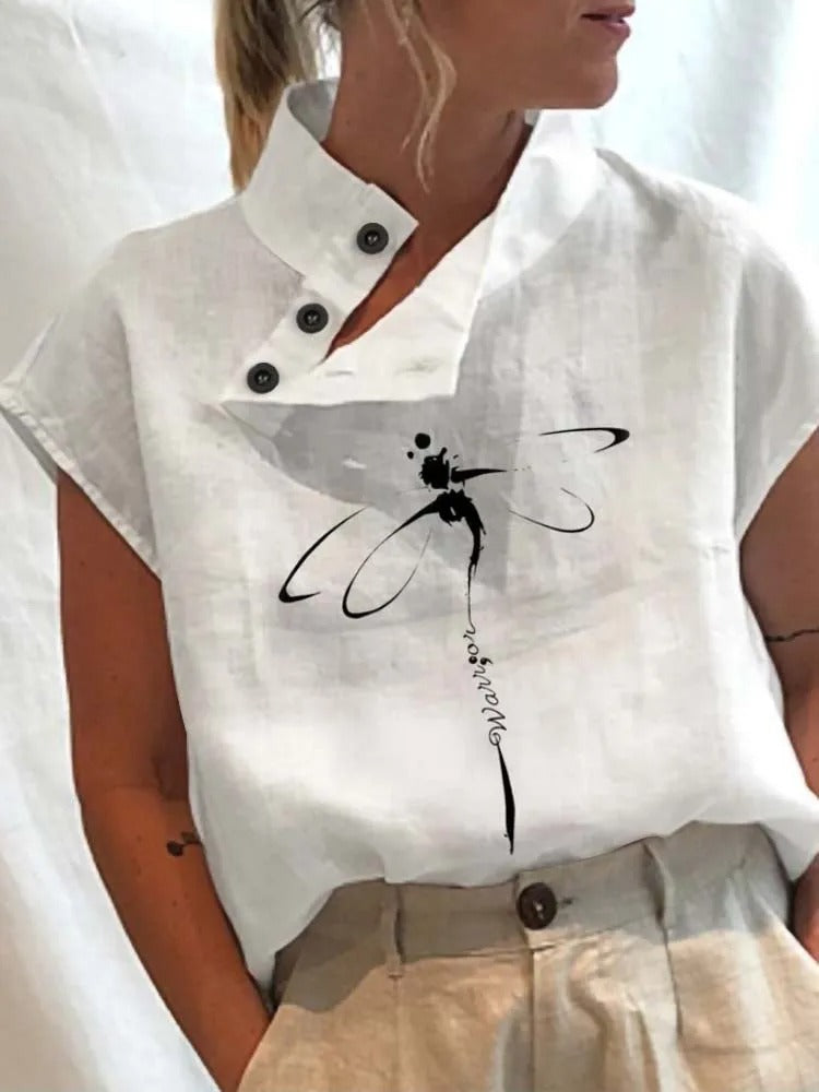 Anna - Top with Cozy Print