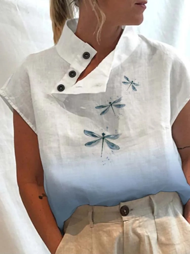 Anna - Top with Cozy Print